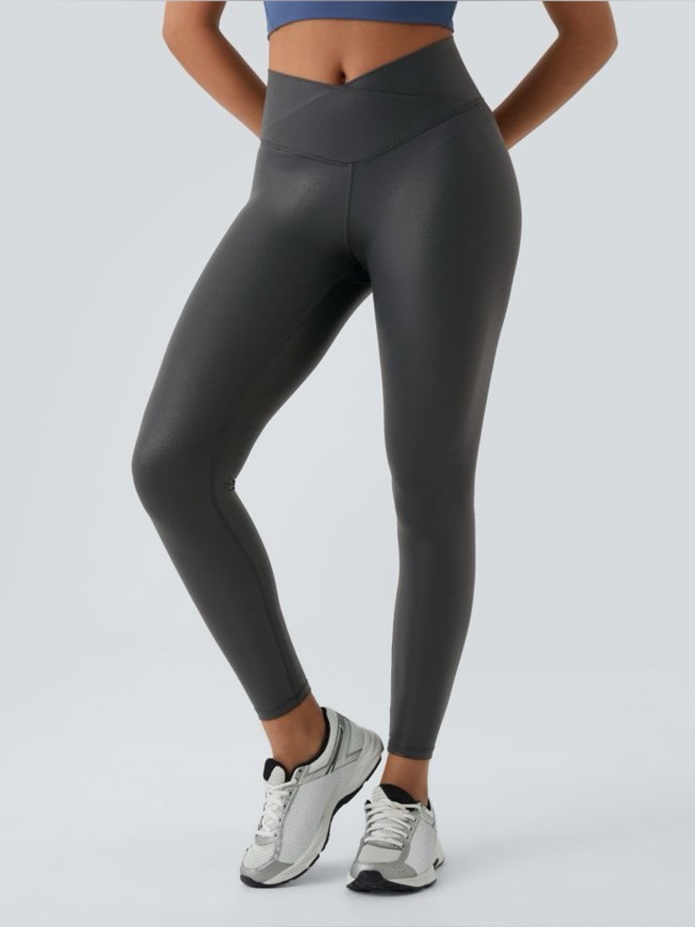 HALARA SoftlyZero™ Crossover Waist Foil Print Stretchy Leggings - size small